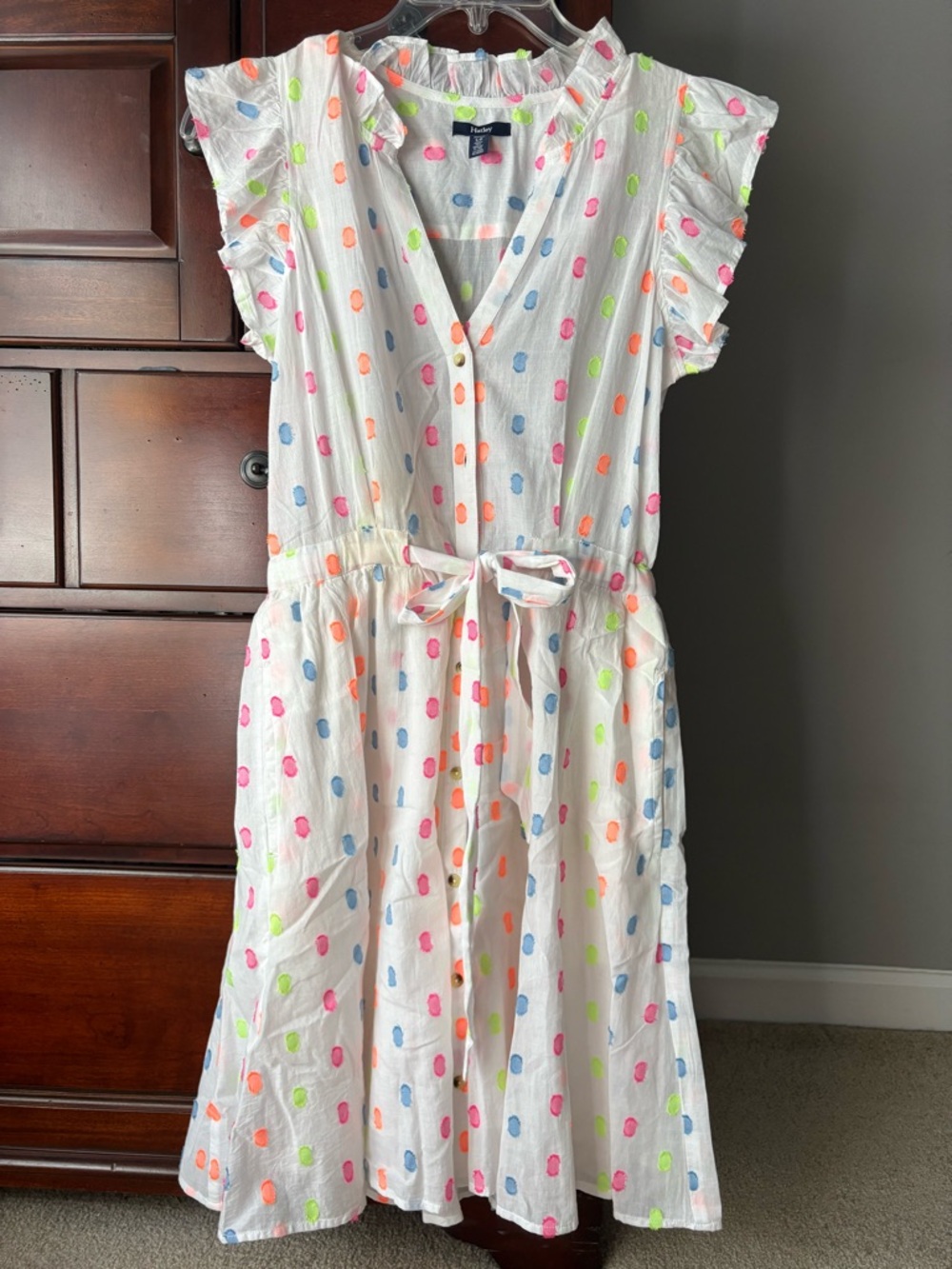 Hatley Summer  Dot Tie-Waist Dress - size small